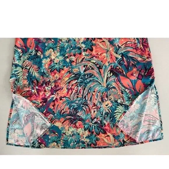 Soft Surroundings Sz L Petite Florence Dress Floral Midi Coastal Vacation Cruise - Picture 11 of 14